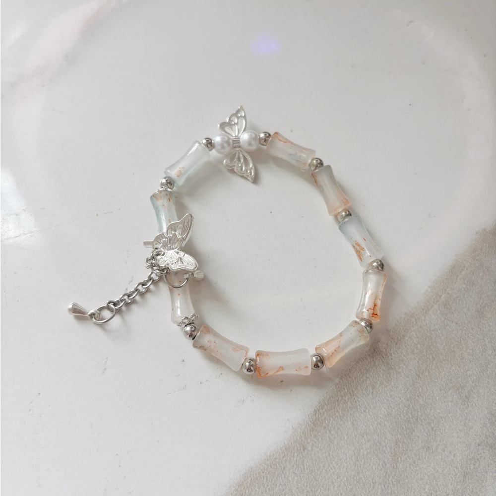 Bamboo Glass Bead Bracelet